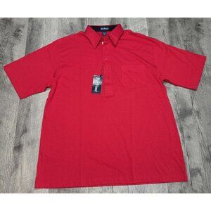 VTG Par Four Polo Shirt Mens Large Red Golf Casual Cotton Mod Style Soft 90s NWT